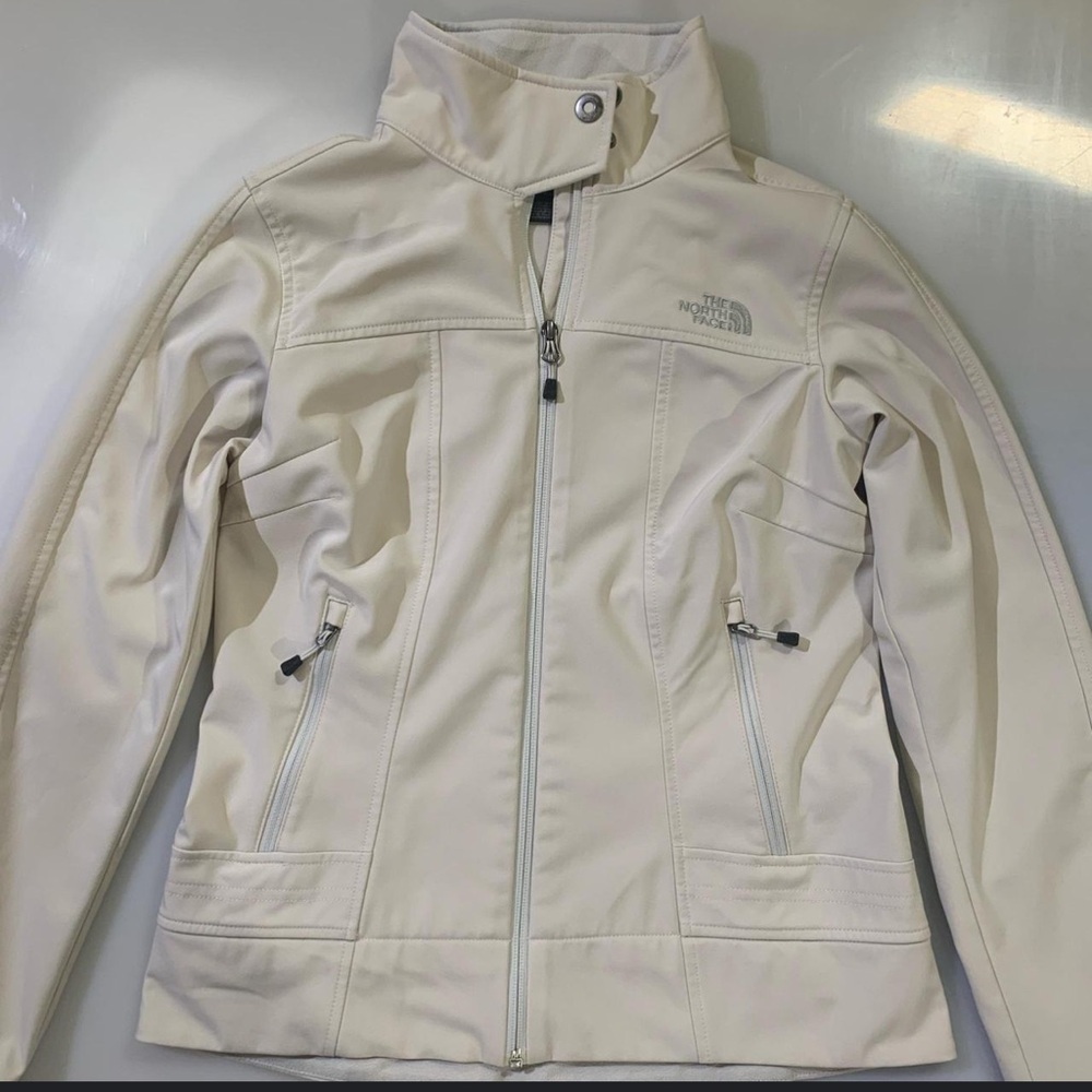 The North Face Calentinto Fitted White Soft Shell Jacket Jacket
